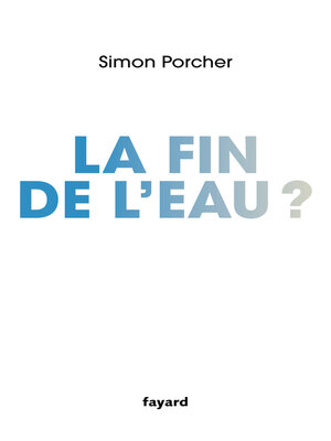 cover image of La fin de l'eau